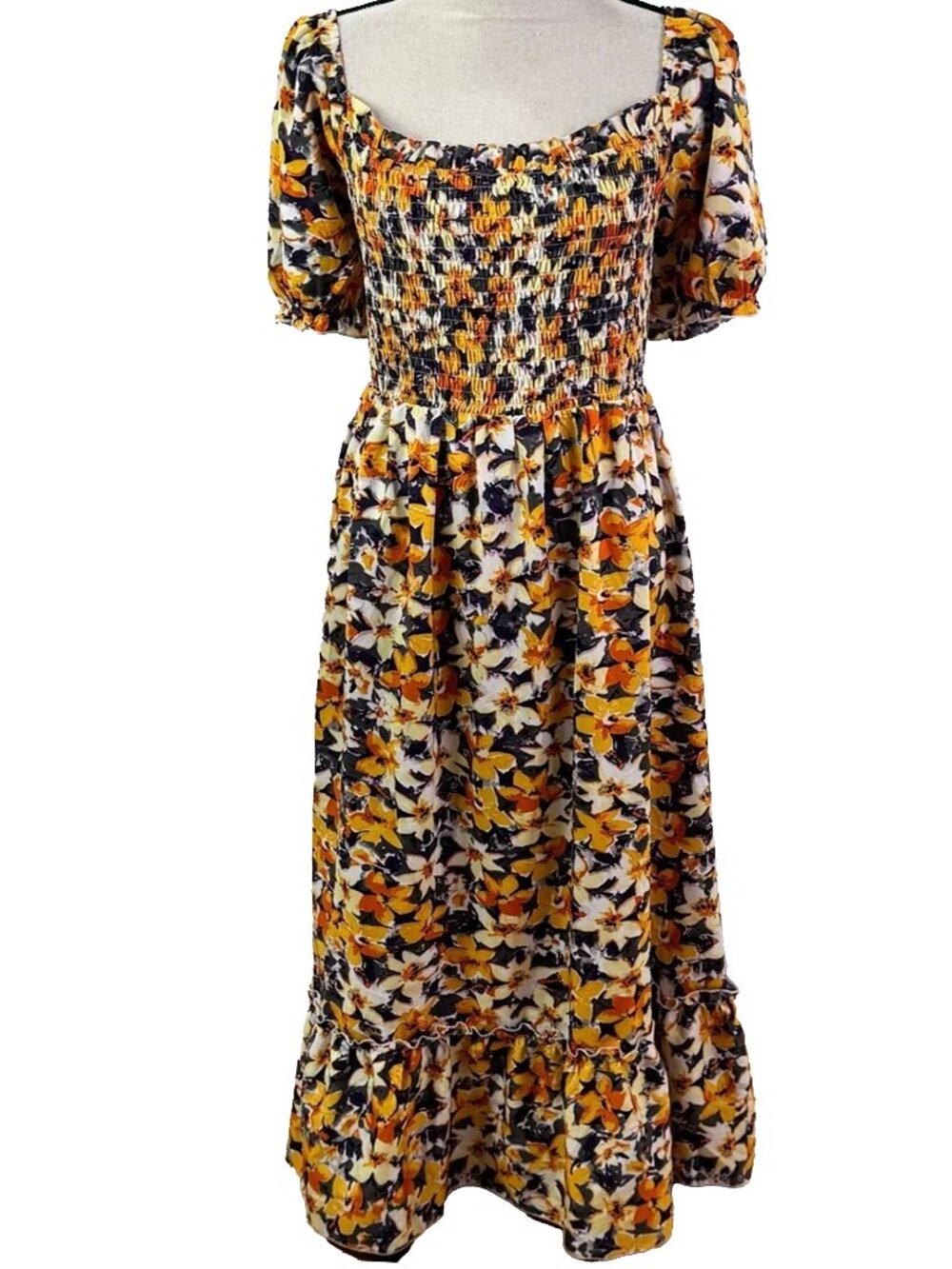 Agnes Orinda Maxi Dress 3X NWT Floral Smocked Boho Cottagecore